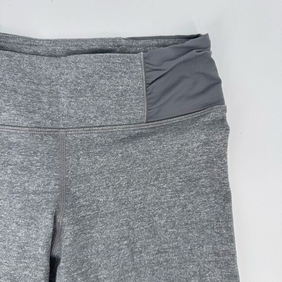 Lululemon Mudra‎ Pants Ruched Waist Yoga Leggings Heather Blurred Sz 4 - Picture 4 of 7